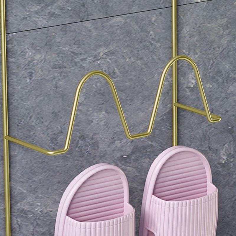 Bathroom Slippers Rack Simple Shoe Rack Door Hook Rack Shoe Rack Door Strong Hook Multifunctional Household Shelf Home Organizer