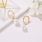 Fashion Earrings Simple Asian Gold Geometric Wave Pearl Earrings Earrings Fashion Wild Accessories