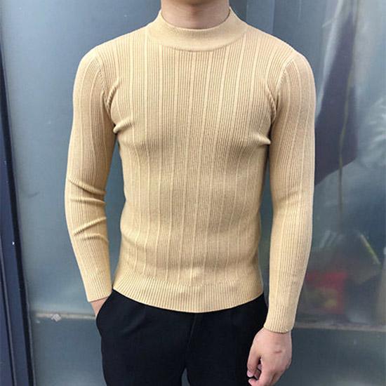 2019 Fashion Brand Sweater Mens Pullovers Turtleneck Slim Fit Knit Woole Warm Casual Clothing Men