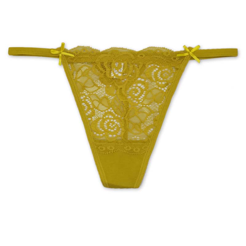 6 Pieces/set of Underwear Lace G String Underwear Female T Back Sexy Fashion Hollow Wide Belt Ladies Transparent Panties