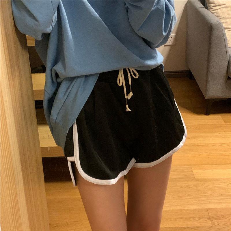 Summer Sports Shorts Female Korean Version of The High Waist Loose Large Size Student Youth Home Pajamas Running Yoga Three-point Pants