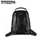 Two Belt Multifunction Female Backpack Leather Bags Girls Rucksack Shoulder bag Mochila