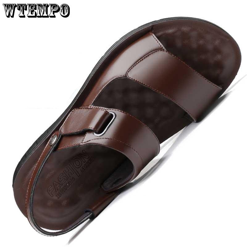 Classic Soft Sandals Comfortable Men Shoes Leather Sandals Big Size Soft Sandals Comfortable