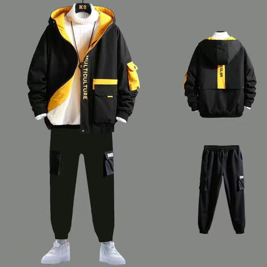 Spring and Autumn Fashion Men's Suit Youth Sports Leisure Korean Style Trend Suit