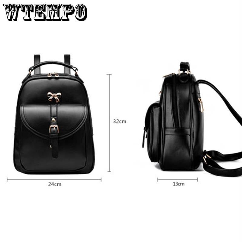 New Women Leather Backpacks Female Shoulder Bag Sac A Dos Ladies Bagpack Vintage School Bags