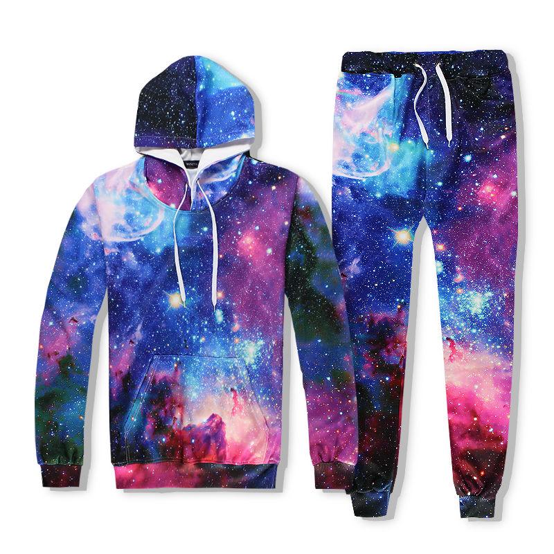 Long sleeve warm trend Sweatshirt suit fashion 3D digital printing hoodie large size clothing