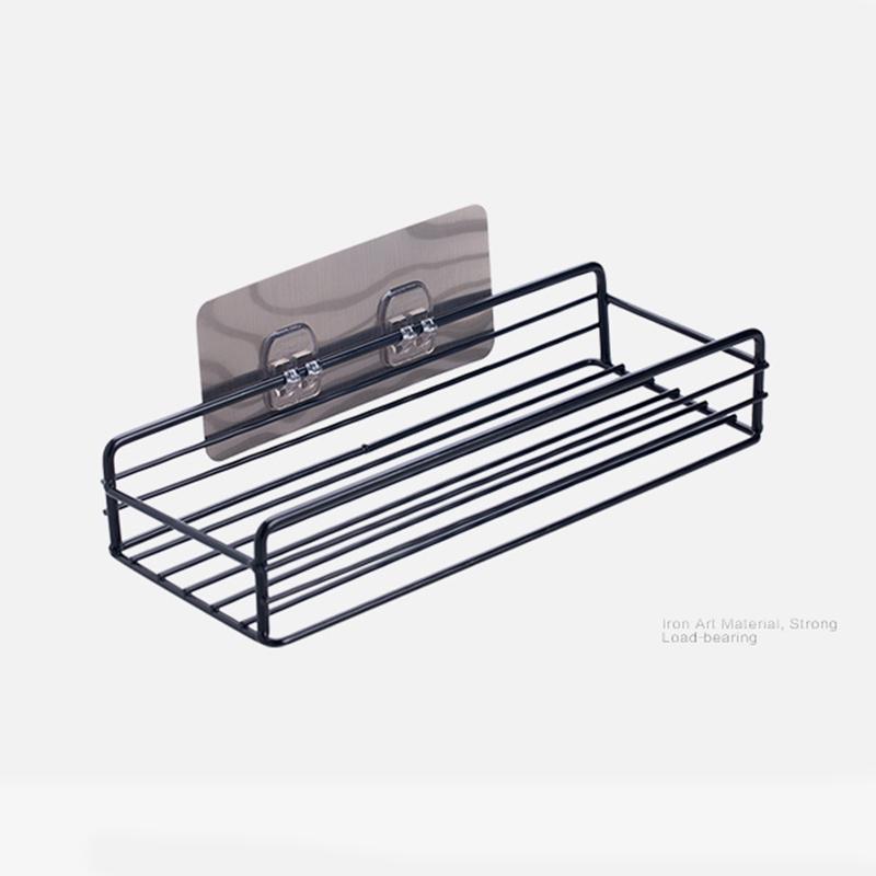 Iron Bathroom Shelf Shower Gel Shelf Bathroom Free Punching Wash Basket Hanging Wall Storage Rack