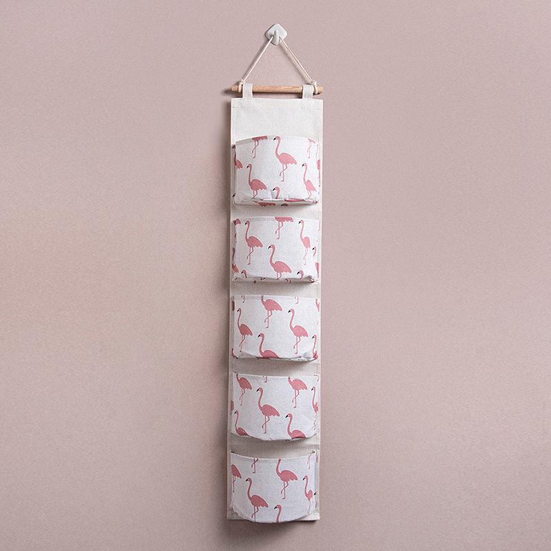 3/5 Pockets Storage Bag Small Cloth Bag Wall-mounted Shelf Top Berth Wall-mounted Storage Bag Hanging Bag Large Capacity Storage Bag