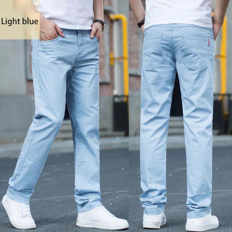 2021 New Spring and Autumn Thin Trousers Male Loose Trend Casual Pants Straight Solid Color Long Trousers