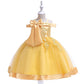 Embroidery Silk Princess Dress for Baby Girl Flower Elegant Girls Dresses  Party Christmas Halloween Kids Dresses Clothes