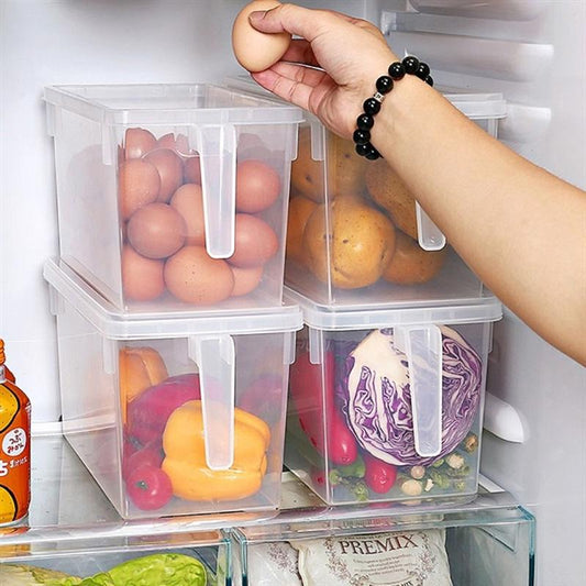 Refrigerator Storage Fresh-keeping Box Plastic Microwave Lunch  Sealed Box Portable Separated Bento Box