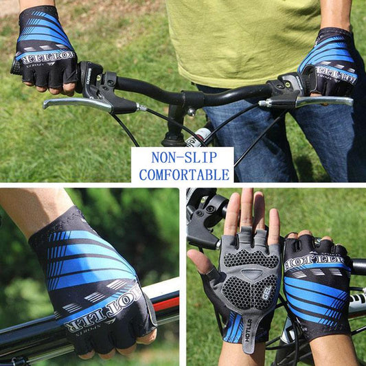 Road Mountain Bike Riding Gloves Half-finger Bicycle Shock Absorption Non-slip Sun Protection Men and Women Driving Fitness Gloves