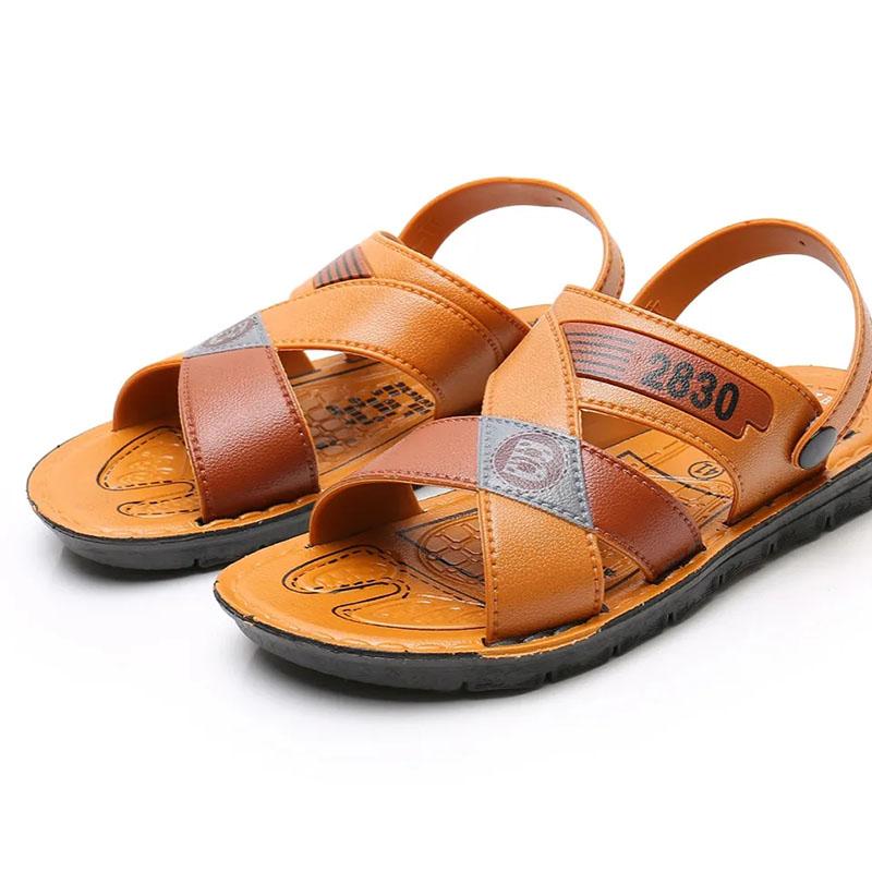 Summer Waterproof Non-slip Sandals Men's Soft Bottom Wear-resistant Dual-use Slippers Breathable Beach Sandals