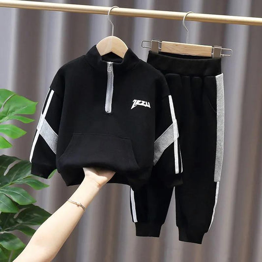 Boys' Autumn Suits Boys' Sports Children's Spring Autumn Korean Version of The Sweater Autumn and Winter Two-piece Suit