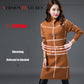 Autumn Winter Plaid Turtleneck Sweater Women Long Thick Pullover Sweater Dress All-match Bottoming Shirt Jumper Top