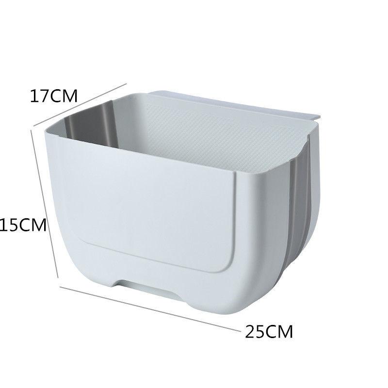 Kitchen Trash Can Hanging Household Wall-mounted Folding Storage Bin Classification Cabinet Door Kitchen Waste Garbage Bin Toilet