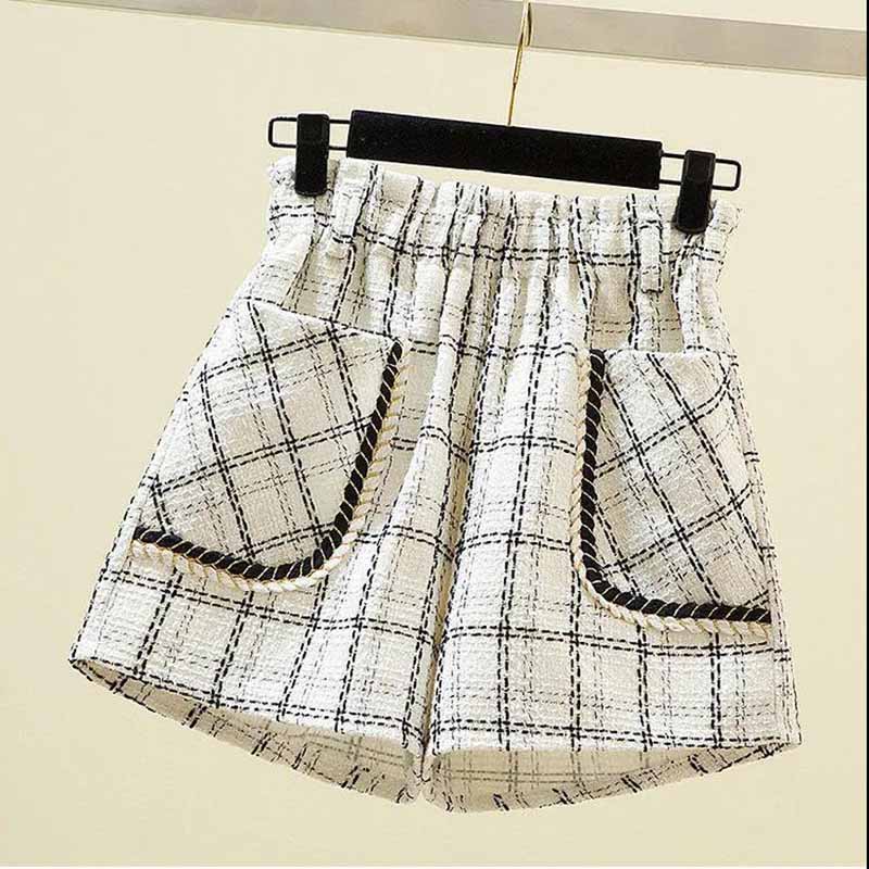 Small Fragrance Shorts Female Autumn and Winter All-match Outer Wear Boots Pants Casual High-waisted Thin Woolen A-line Wide-leg Pants Trend