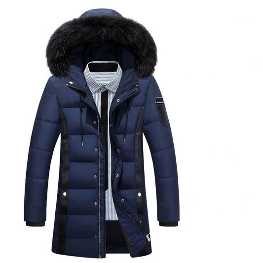 Medium and long section Cotton clothing Large size Down jacket Outdoor Leisure Men's clothes Winter