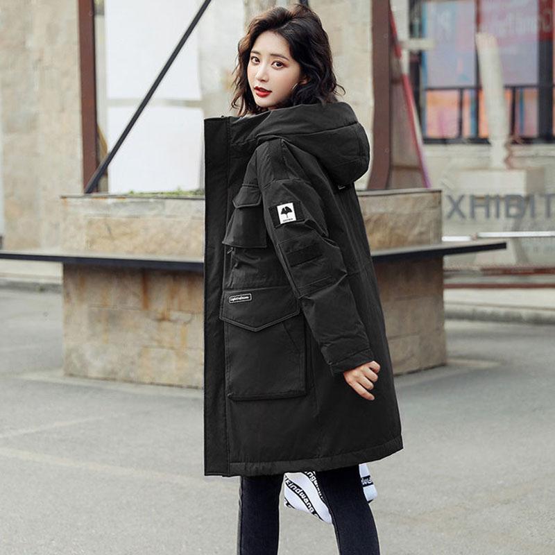 Winter Down Jacket Mid-length Tooling Down Jacket Jacket Thickened Plus Size Women Winter Coat