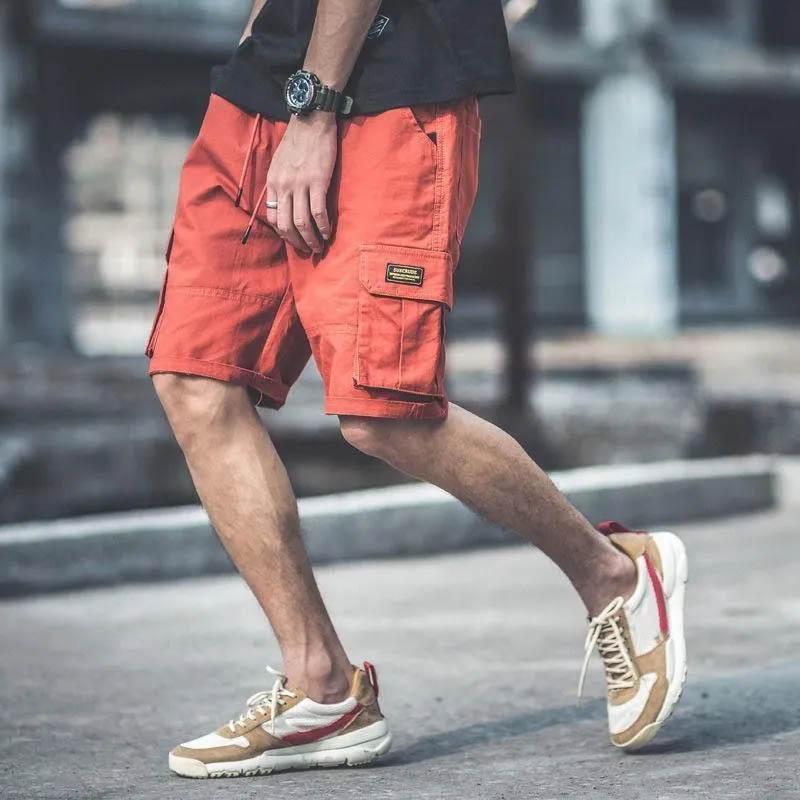 Summer Overalls Shorts Men's Korean Version of The Trend Loose All-match Sports and Leisure Five-point Pants Straight Pants