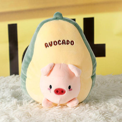 Children's Plush Toys Lovely Soft Elastic Cashmere Avocado Plush Doll Cute Rabbit Bear Dinosaur Expression Avocado Doll Pillow