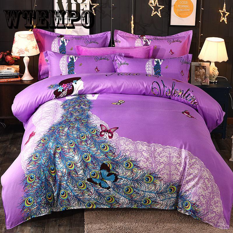 Brand Fashion 3D Flower Printing Duvet Cover Set with Pillowcase Bedding Set Quilt Cover Set