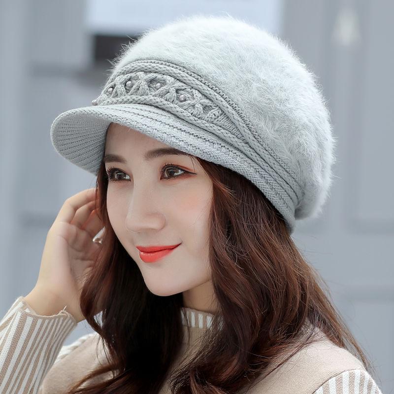 Plush Cotton hat Trendy wild hat Windproof hat Autumn winter Warm hat Thick hat Fashion Woman hat