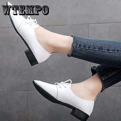 Women Soft Pu Leather Shoes Woman Casual  Flat Leather Shoes Soft Bottom Loafers