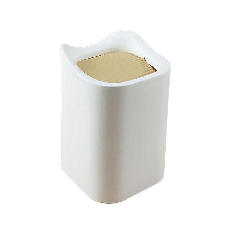 Desktop Trash Can Nordic Mini Office Bedroom Bedside Creative Shake Cover Small Girl Trash Can Storage Bin