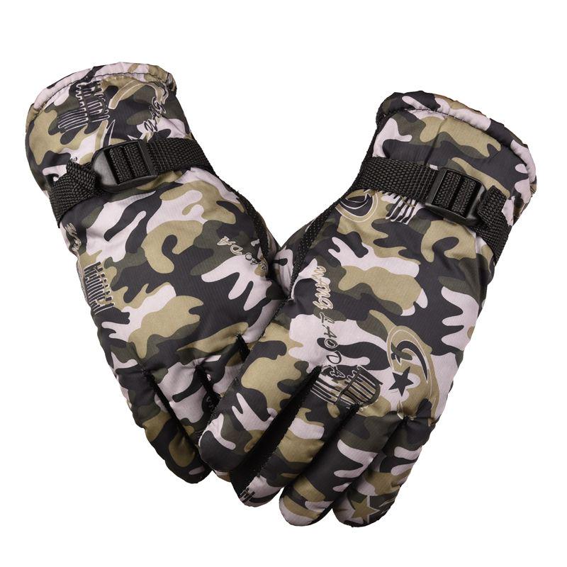 Plush Cotton gloves Windproof gloves Winter Warm Leather gloves Thick gloves Man fashion gloves