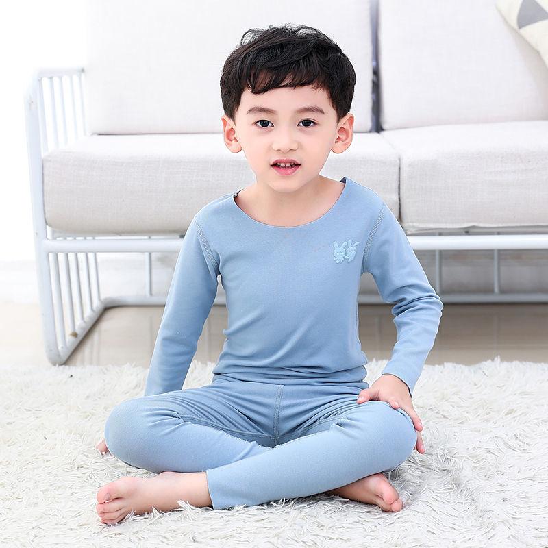 Autumn and Winter Boys and Girls Self-heating Seamless Long-sleeved Baby Home Service Suit