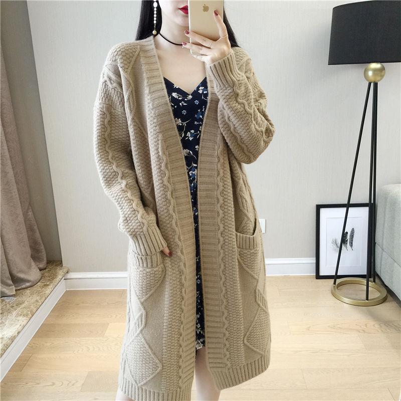 Cardigan Long Sleeve Knitted Sweater Women Casual Sweters Women Invierno 2019 Loose Cardigan Mujer