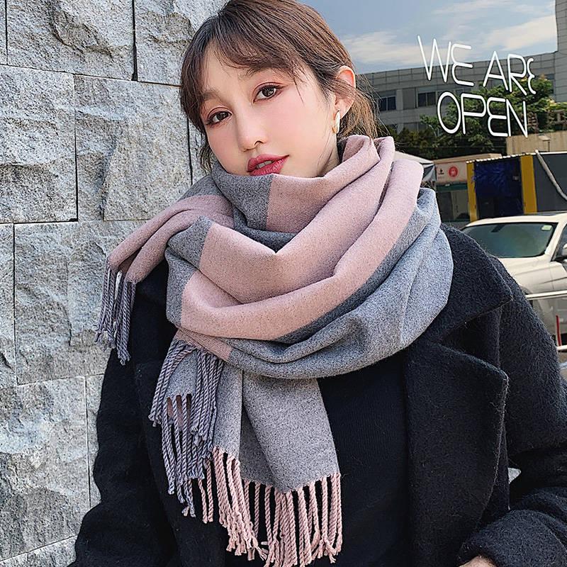 Women Scarf Thicken Warm Shawls and Wraps Lady Long Cashmere Pashmina Scarves