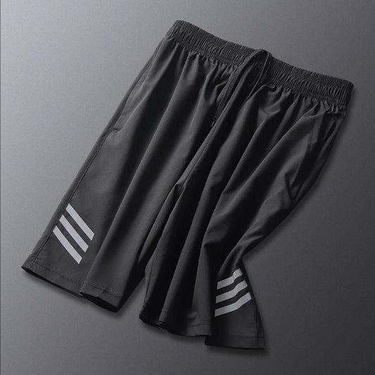 Sports Shorts Men's Running Summer Ice Silk Thin Quick-drying Basketball Loose Fitness Plus Size Casual Five-point Pants