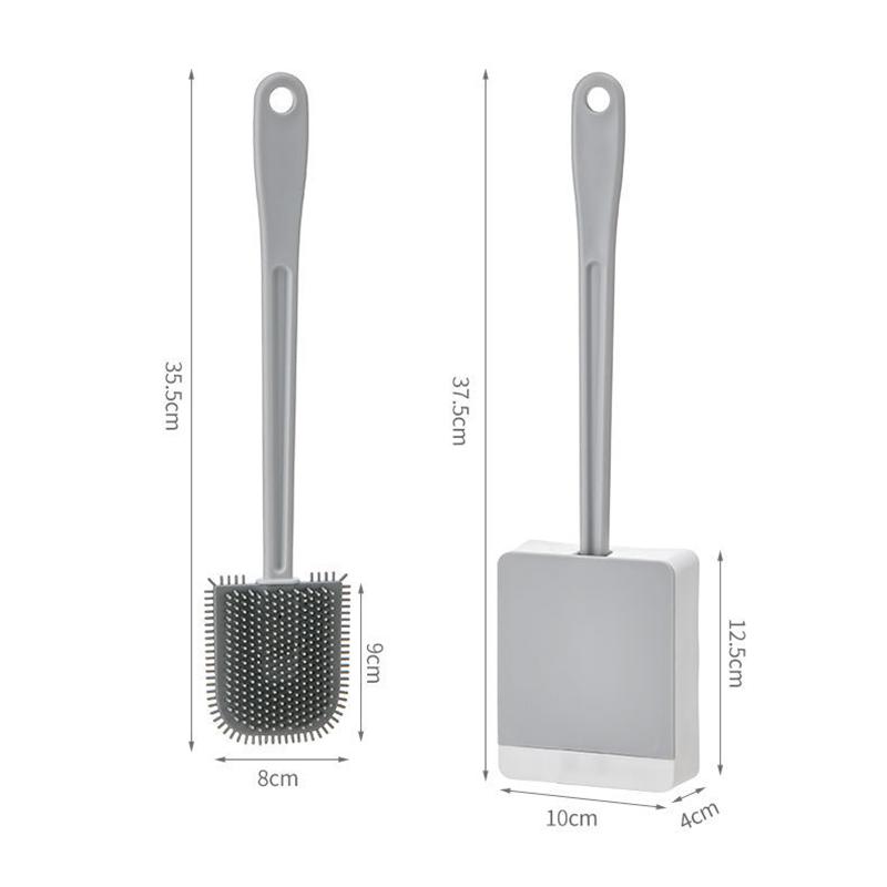 The Toilet Brush Has No Dead Ends Multifunctional Household Free Punch Wall-mounted Creative Silicone Toilet Brush Cleaning Toilet Brush Set