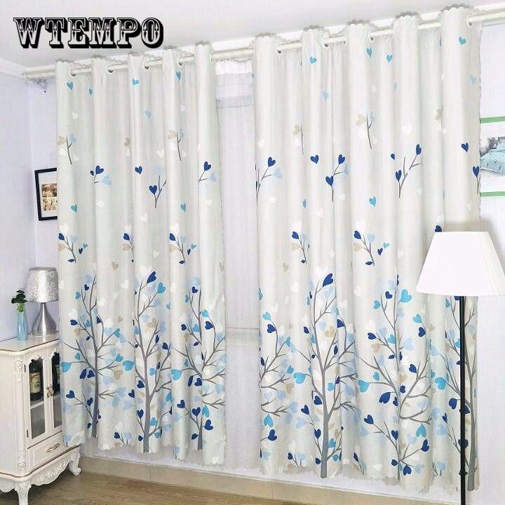 2pcs Modern Simple Curtains Blackout Nordic Style Curtain Short Curtain