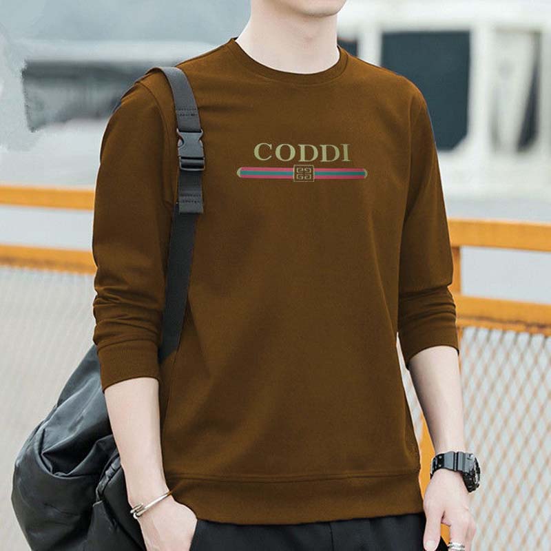 Men's Pullover Sweater Youth Slim Top Student Long-sleeved T-shirt Sweater Plus Size Bottoming Shirt