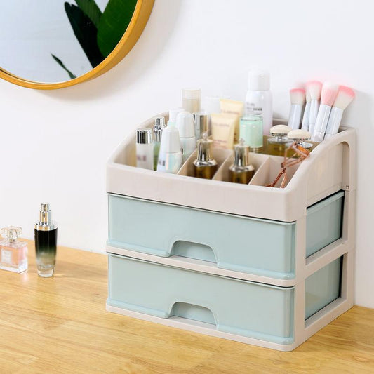 Cosmetic Storage Box Female Dustproof Jewelry Box Desktop Drawer Type Household Dressing Table Skin Care Product Rack