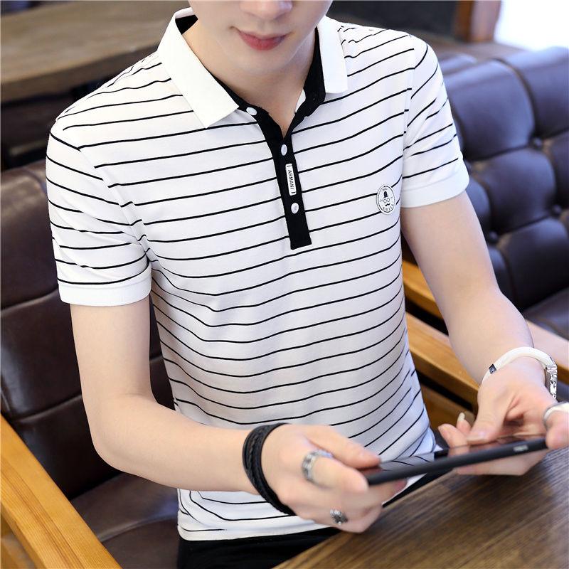 Men's Summer Trend Men's Shirt Collar POLO Shirt Men's Lapel Half-sleeved Clothes