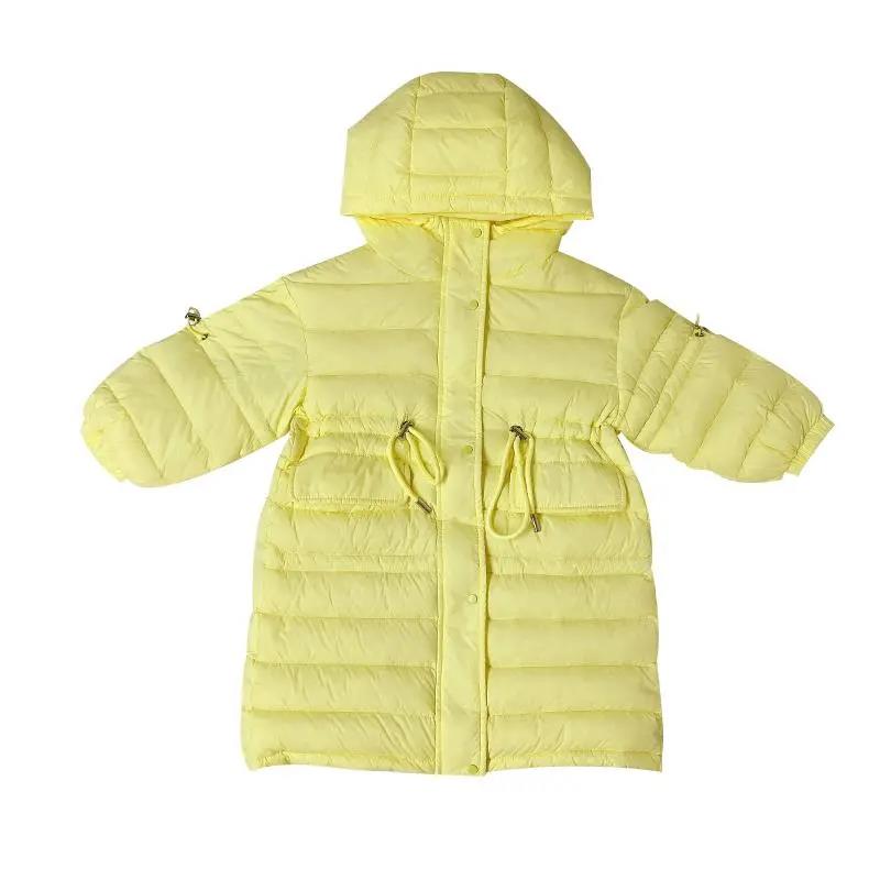 Winter Girls Mid-length Warm Hooded Jacket Windproof Thick Down Padded Jacket