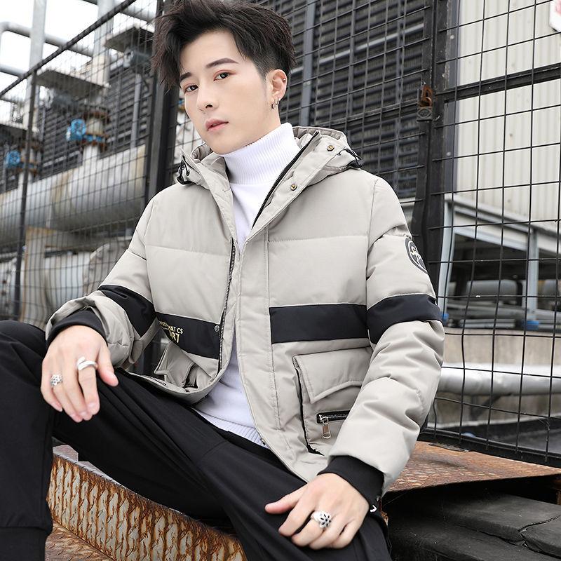 Winter Warm Men's Jacket Fashion Trend Men's Cotton-padded Jacket Plus Velvet Thick Men's Parker Clothing