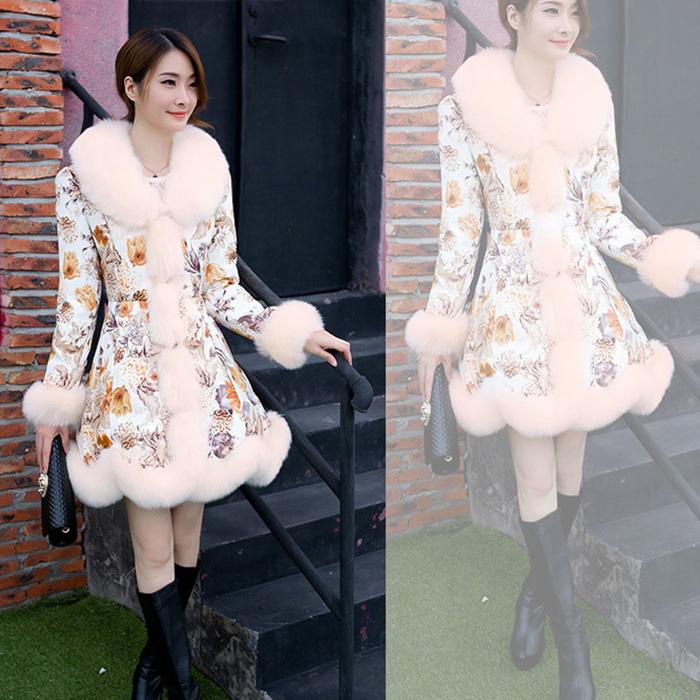 Winter Fashion Fox Fur Grass Woman Coat Plush Thickening Medium Length Women's Leather Coat Medium Length Plush Thin Rabbit Hair Coat Plus Size