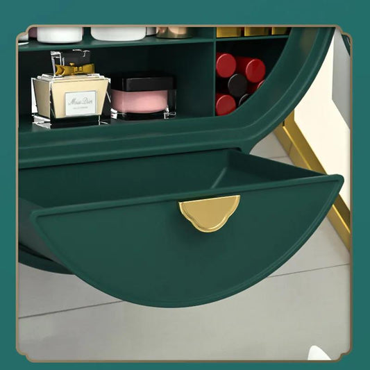 Cosmetic Makeup Organizer with Drawers, Plastic Bathroom Skincare Storage Box Brush Lipstick Holder Organizers Storage