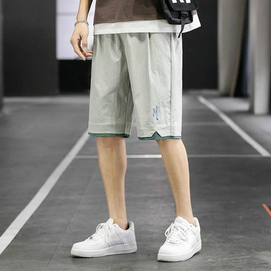 Five-point Shorts Men's Summer Trend Wild Straight-leg Pants Thin Casual Loose Handsome Pants