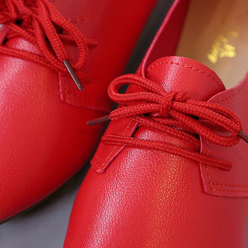 Small Leather Shoes with Tendon Sole Soft Sole Women's Shoes Pointed Toe Shoes Women's Flat Leather Shoes Are Light, Soft and Comfortable