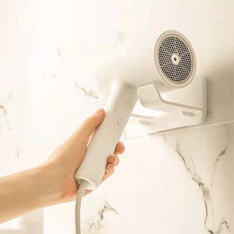 Hair Dryer Rack Free Punching Toilet Wall-mounted Hair Dryer Holder Bathroom Dryer Storage Rack Home Organizer Small Hook Rack