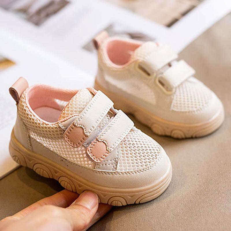 Baby Breathable Net Shoes Spring and Summer Soft Bottom Female 1-3 Years Old Net Surface White Shoes Baby Toddler Boys and Toddler Shoes Summer