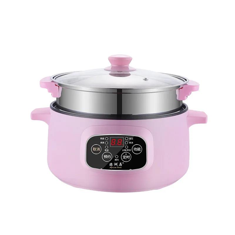 220V Mini Multifunction Electric Cooking Machine Household Single/Double Layer Pot Multi Electric Rice Cooker Non-stick Pan