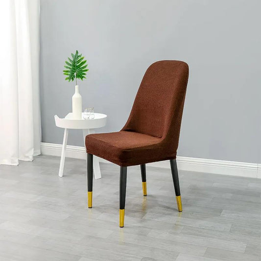 Modern Semi-circular Universal Dining Table Dining Chair Curved Cover Backrest Integrated Chair Back Simple Elastic Chair Cover