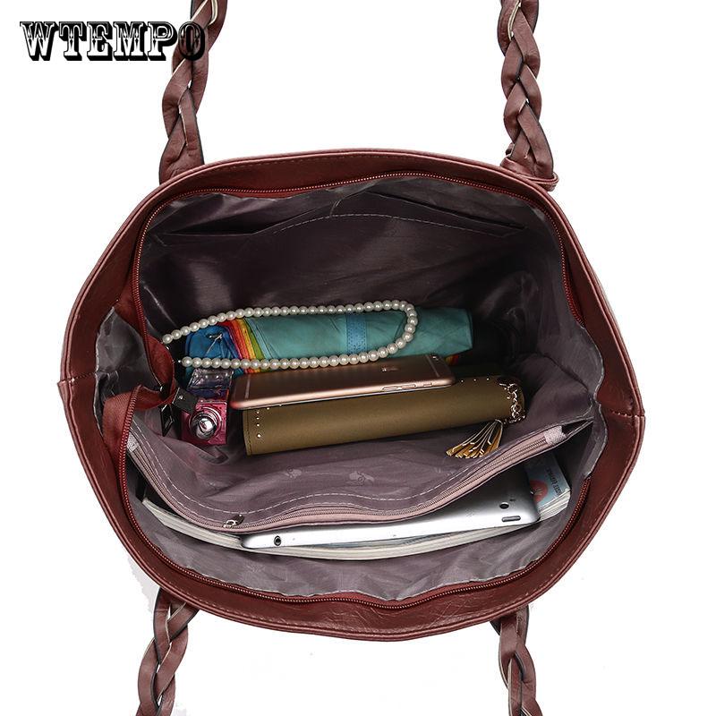 Handbags Fashion PU Tote Women Leather Handbag Messenger Shoulder Bags